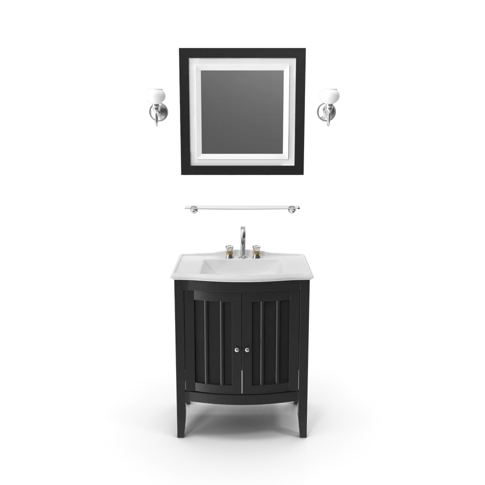 Wooden Bathroom Sink With Mirror