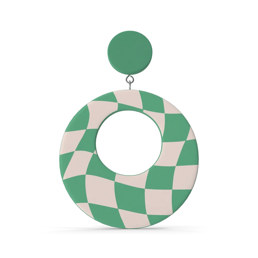 Green Oval Earring