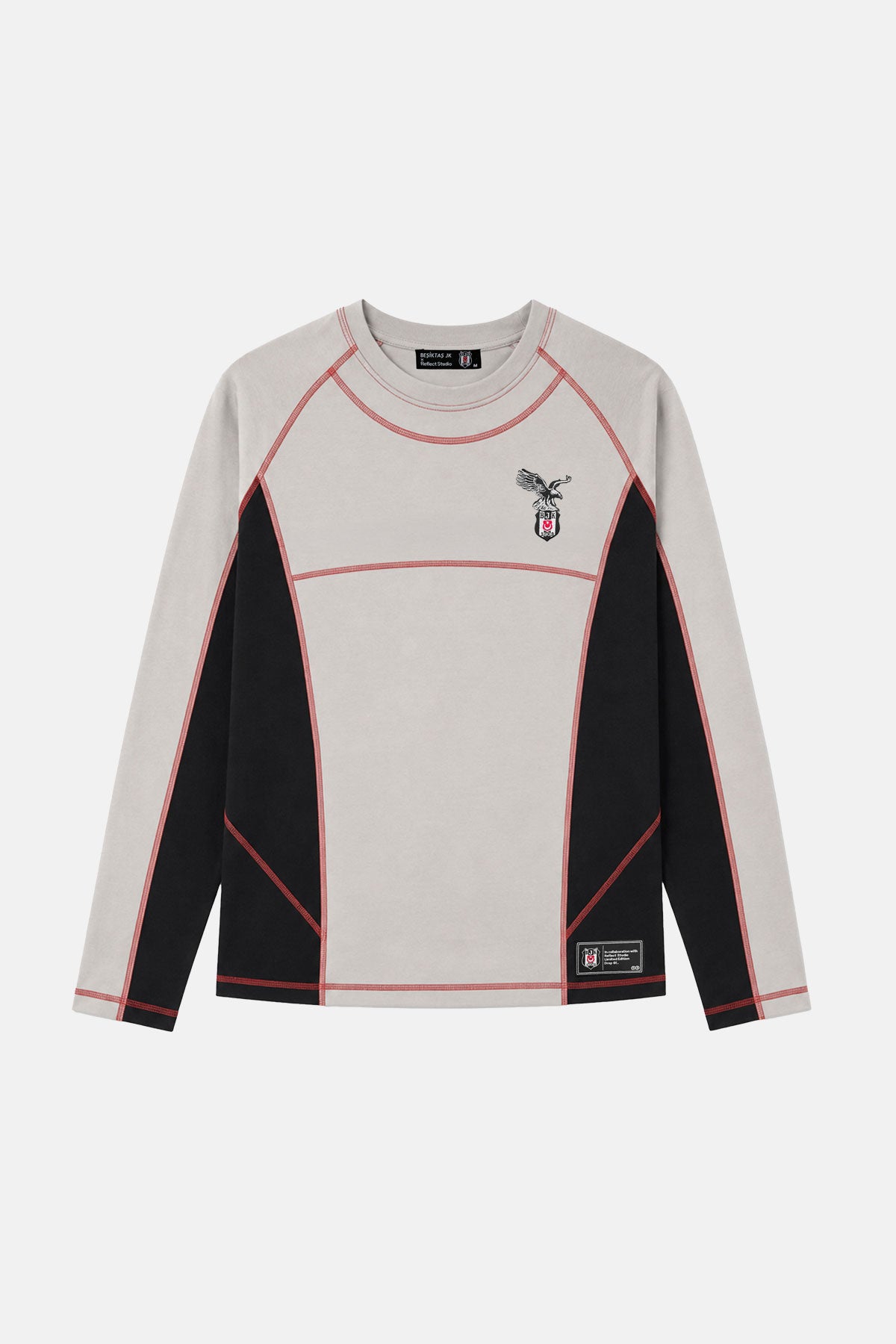 Beşiktaş Premium Uzun Kollu T-shirt - Siyah/Gri - Görsel 2