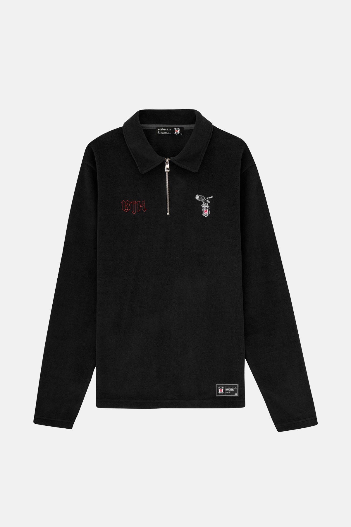 Beşiktaş Q-Zip Polo Yaka Polar - Siyah