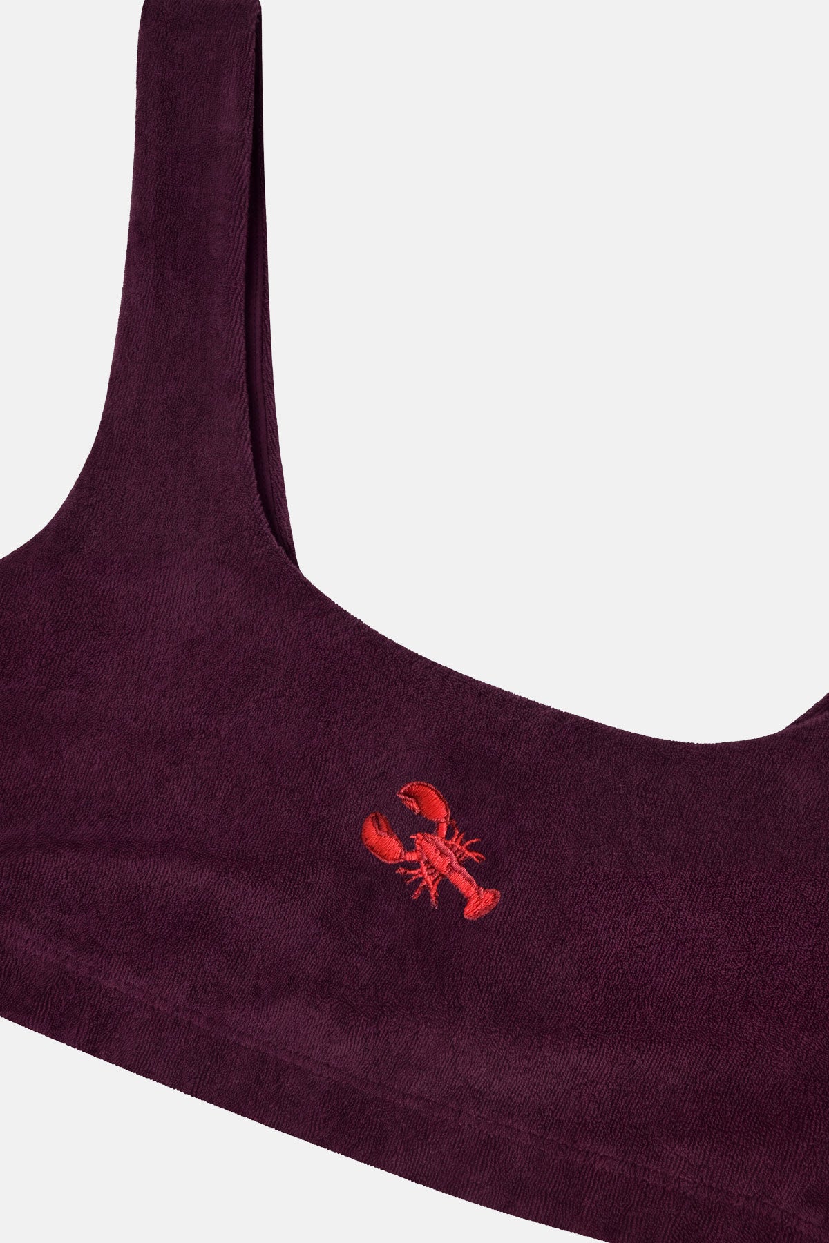 Istakoz Terry Bra - Bordo - Görsel 2