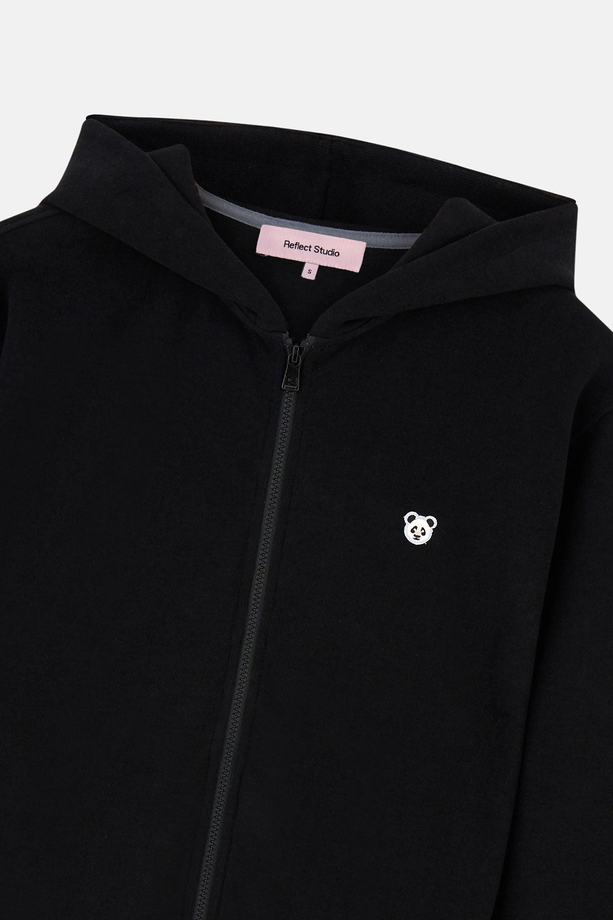 Panda SuperSoft Full Zip Hoodie - Siyah - Görsel 2