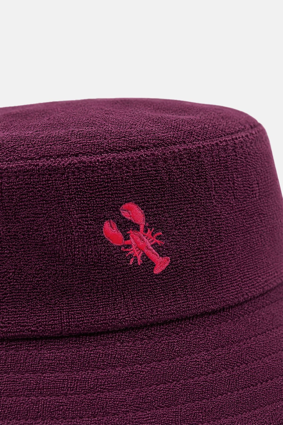 Istakoz Terry Bucket Hat - Bordo - Görsel 2