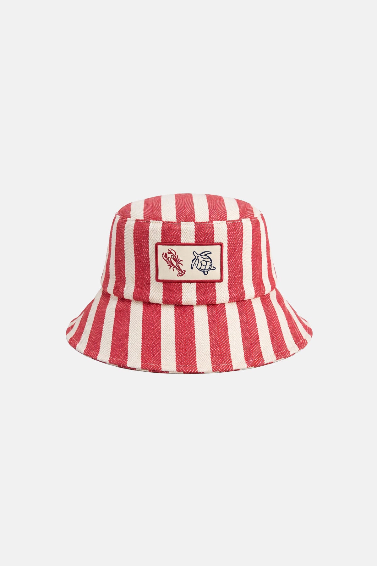 Resort Herringbone Bucket Hat - Kırmızı - Görsel 3