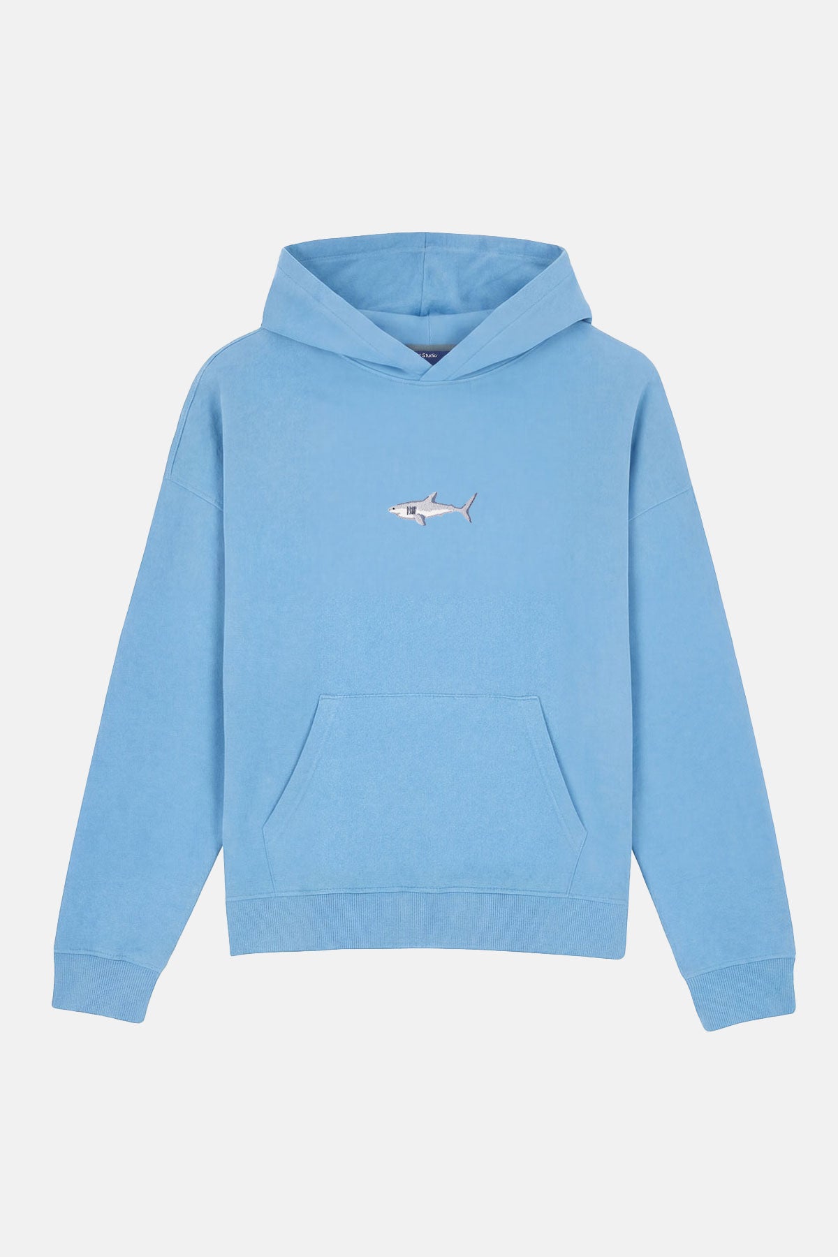Büyük Beyaz Köpekbalığı SuperSoft Cepli Hoodie - Mavi
