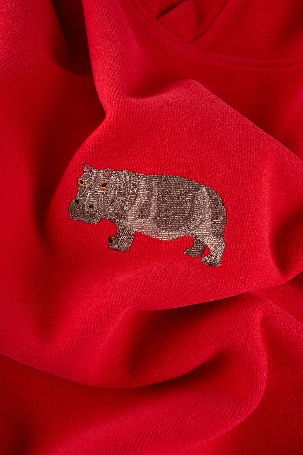 Hipopotam SuperSoft Hoodie - Kırmızı - Görsel 2