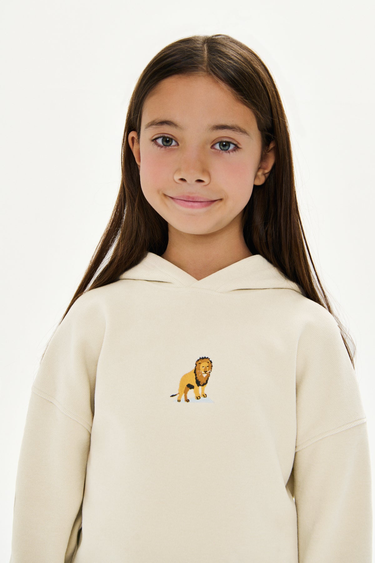 Aslan SuperSoft Çocuk Hoodie - Parşömen Bej - Görsel 4