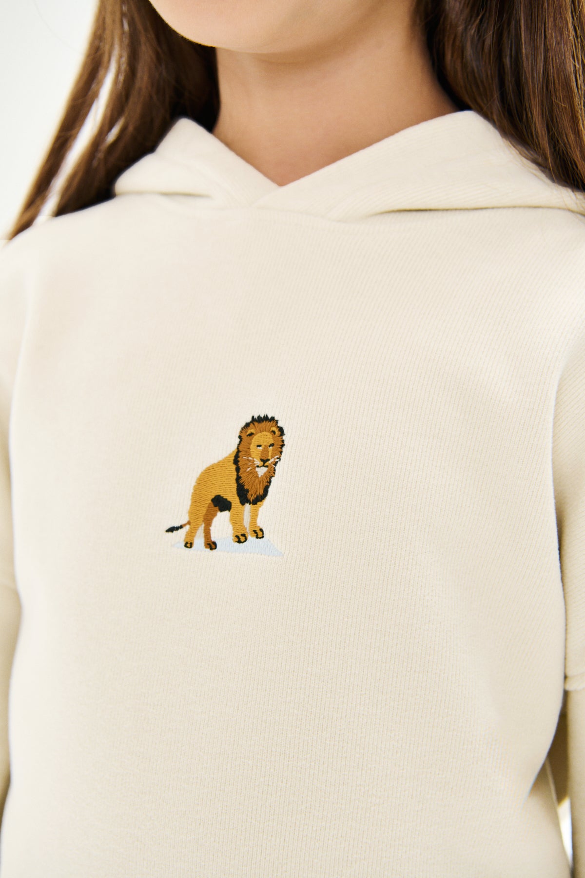 Aslan SuperSoft Çocuk Hoodie - Parşömen Bej - Görsel 5