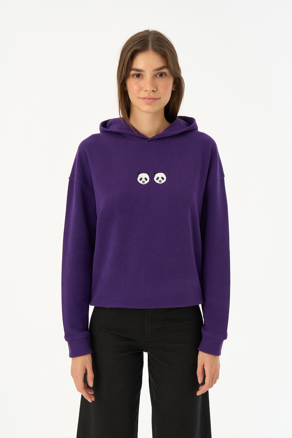 Chi & Chi SuperSoft Hoodie - Mor - Görsel 3