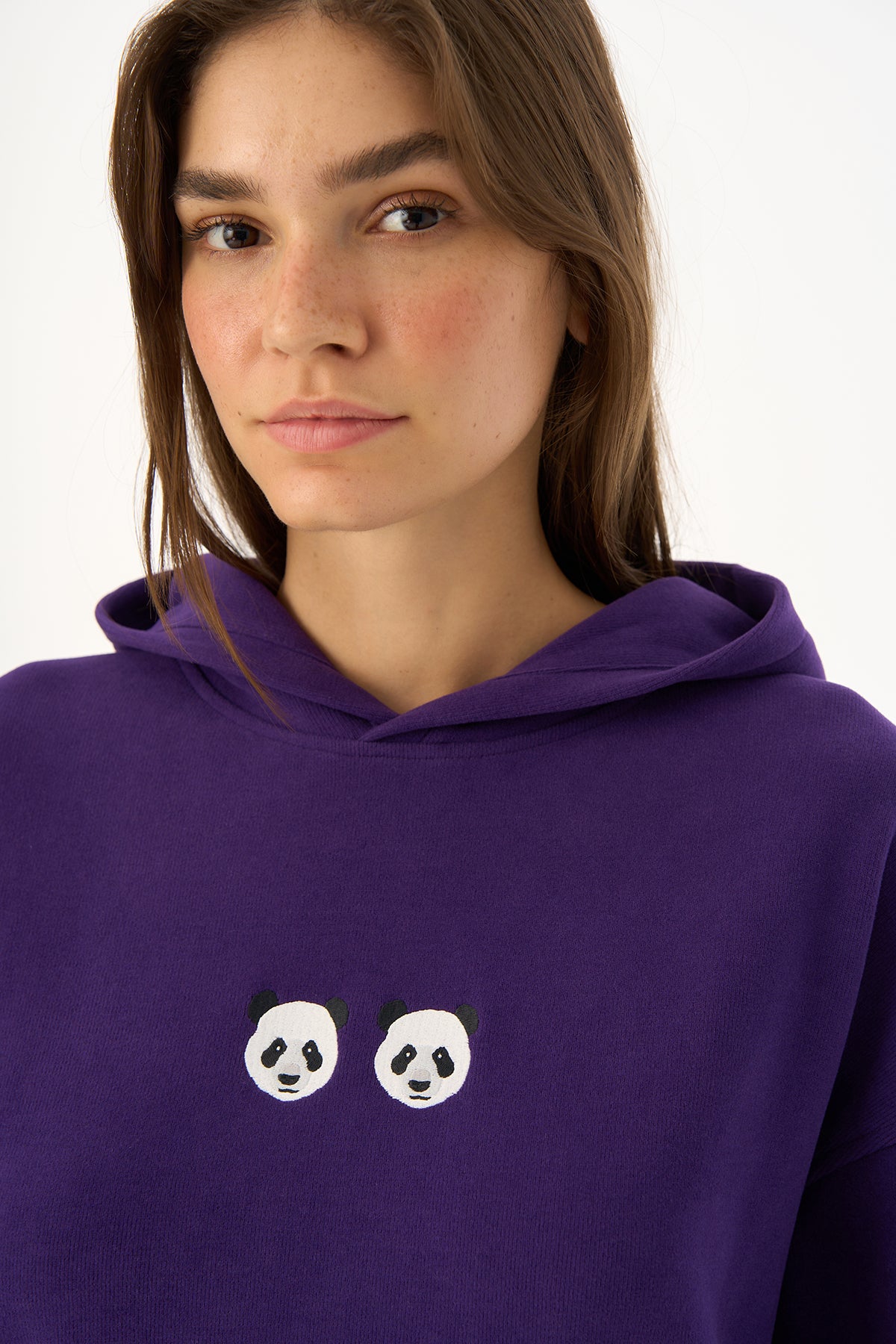 Chi & Chi SuperSoft Hoodie - Mor - Görsel 4