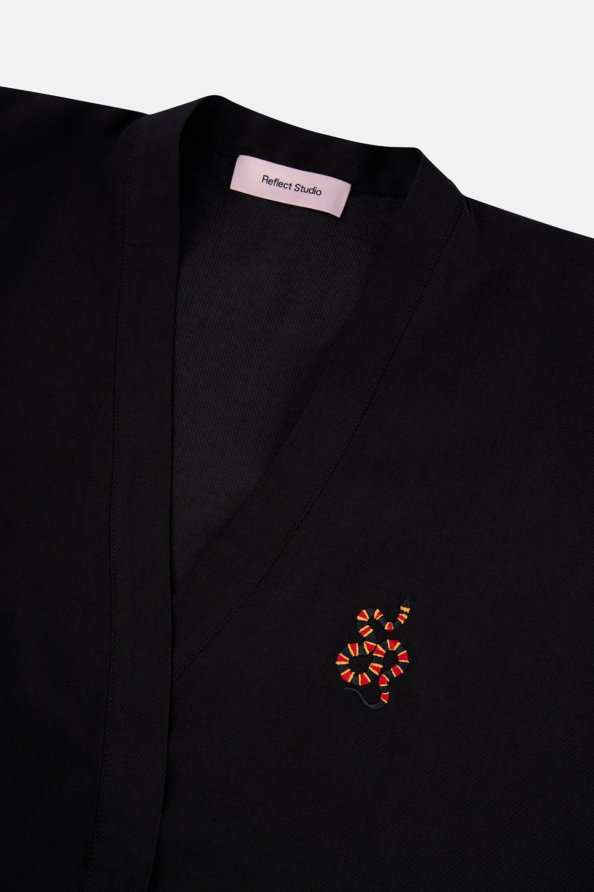 Mercan Yılanı TENCEL™ Kimono - Siyah - Görsel 5
