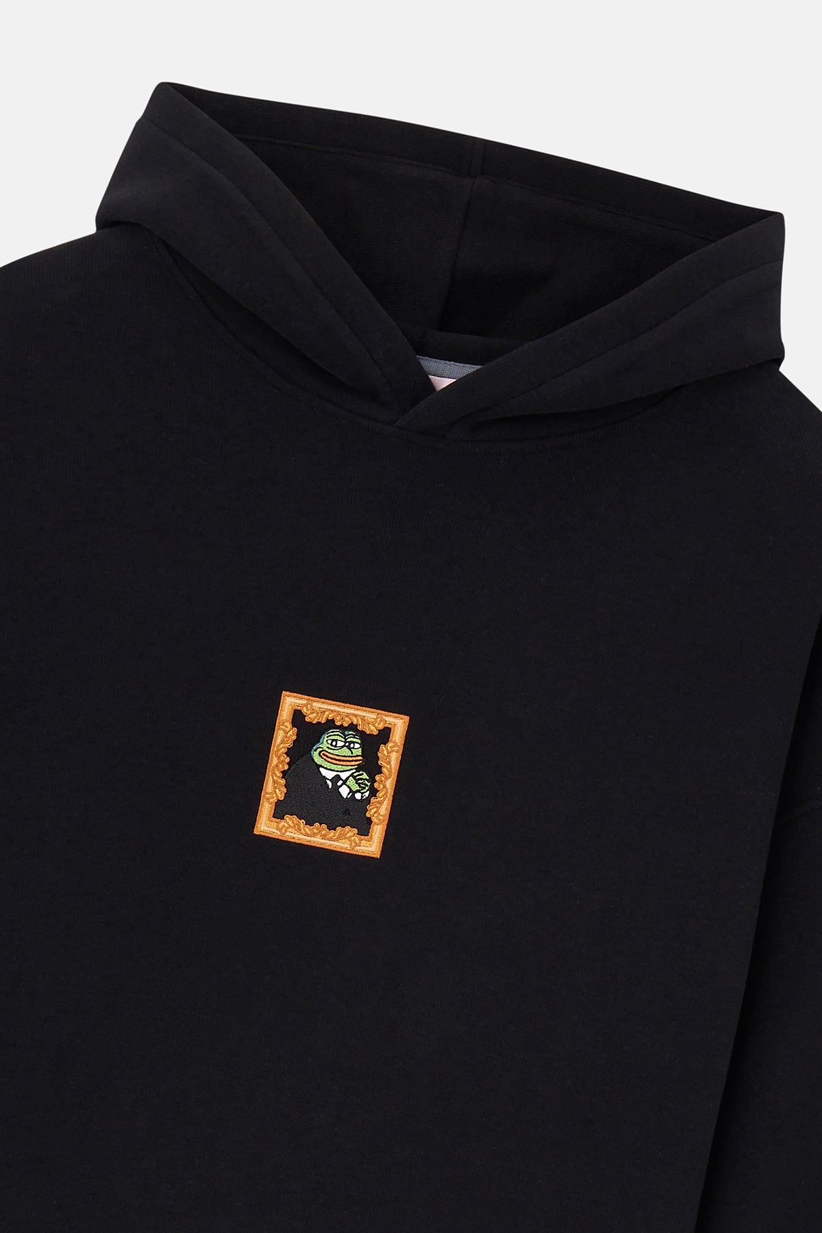 Thinker Pepe SuperSoft Hoodie - Siyah - Görsel 2