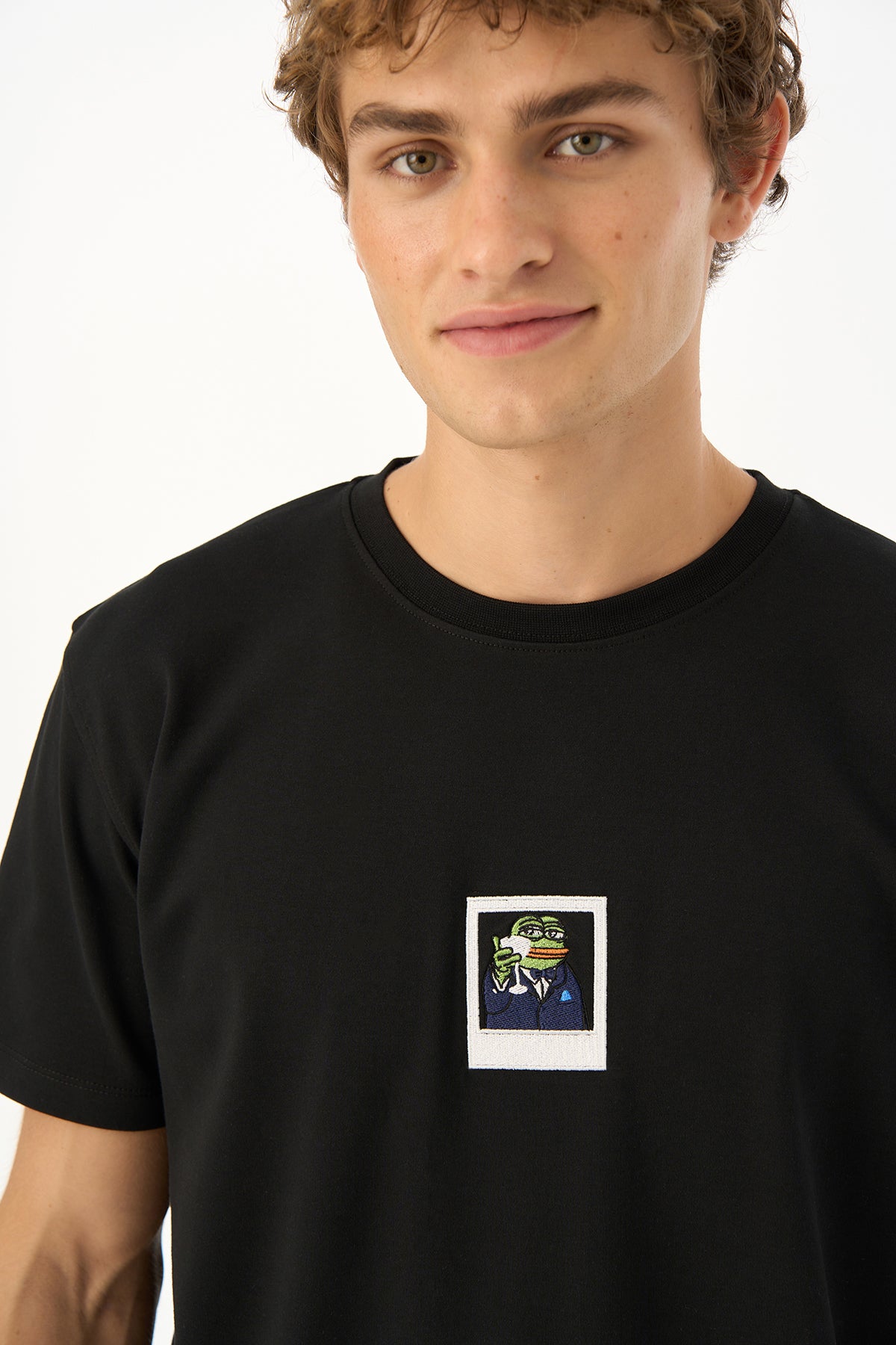 Gatsby Pepe Premium T-shirt - Siyah - Görsel 4