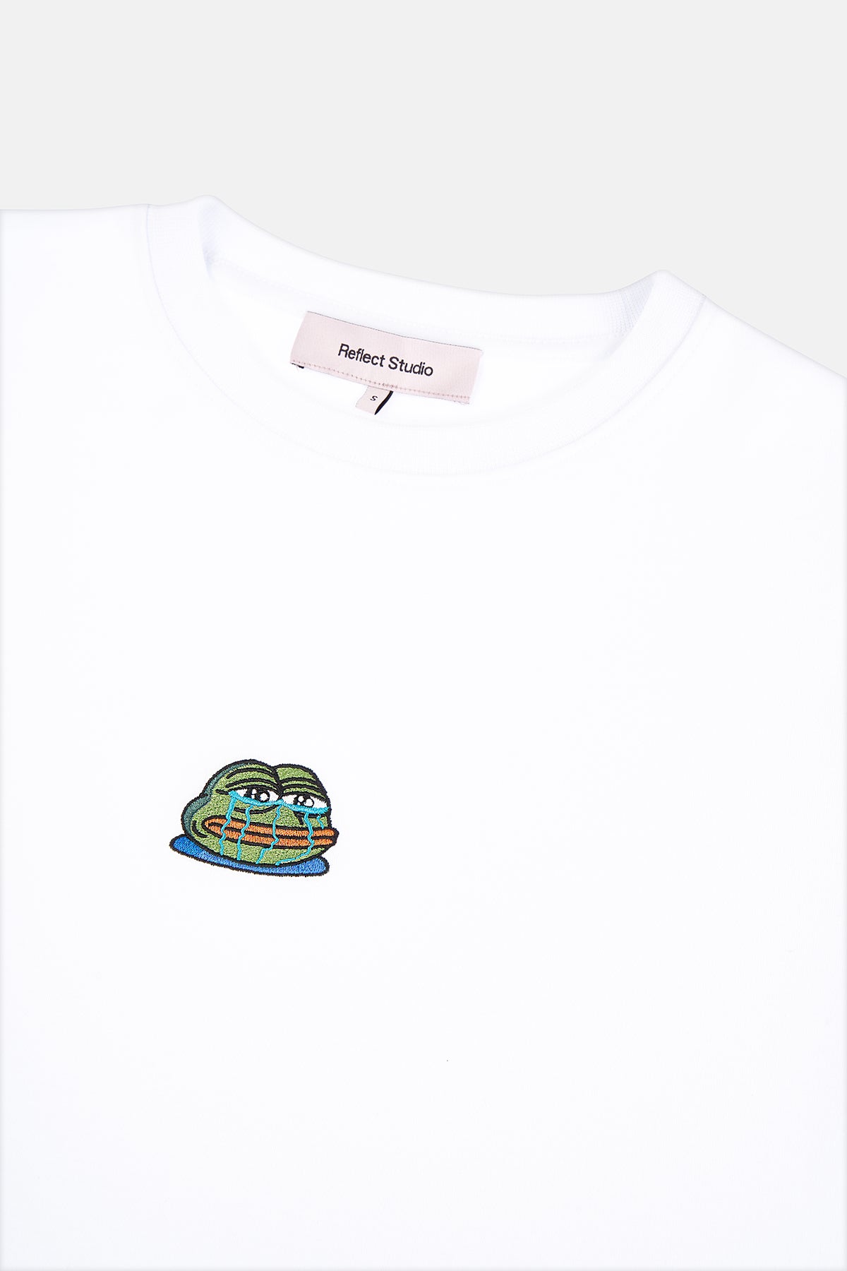 Crying Pepe Premium T-shirt - Beyaz - Görsel 2