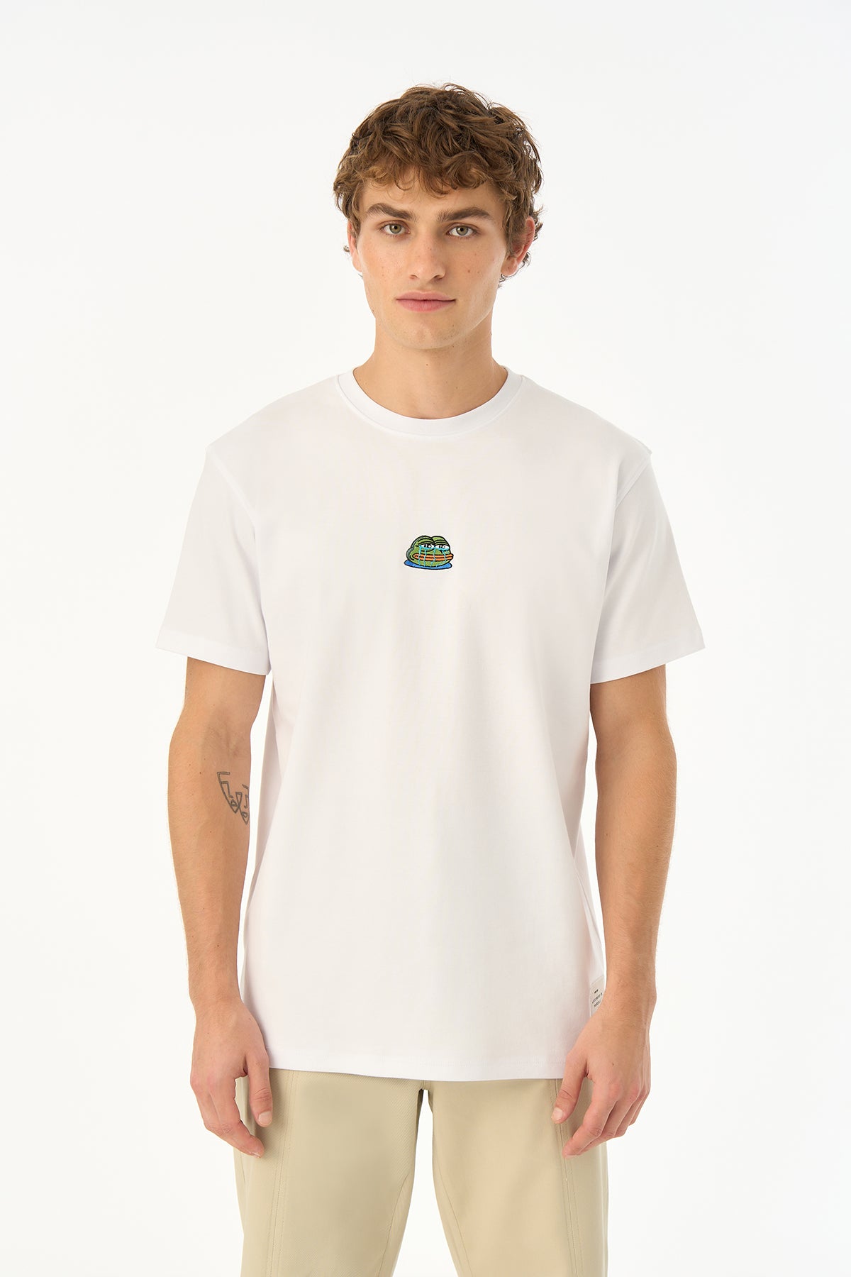 Crying Pepe Premium T-shirt - Beyaz - Görsel 4