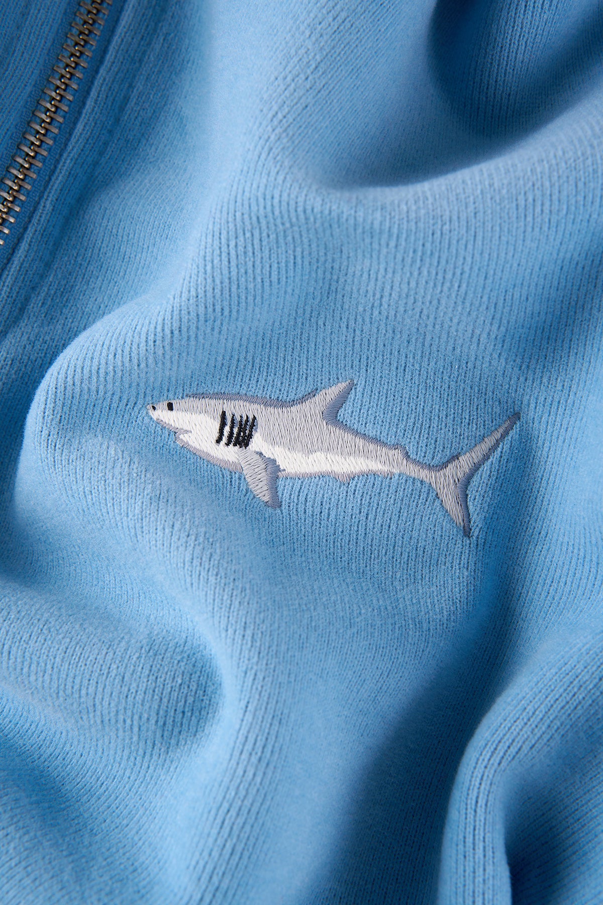 Büyük Beyaz Köpekbalığı SuperSoft Quarter-Zip Sweatshirt - Açık Mavi - Görsel 2