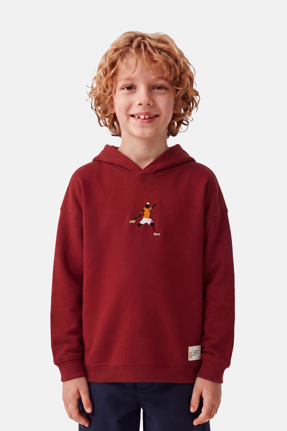 Victor Osimhen SuperSoft Çocuk Hoodie - Kırmızı - Görsel 5