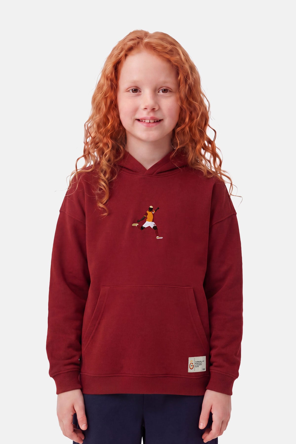Victor Osimhen SuperSoft Çocuk Hoodie - Kırmızı - Görsel 4