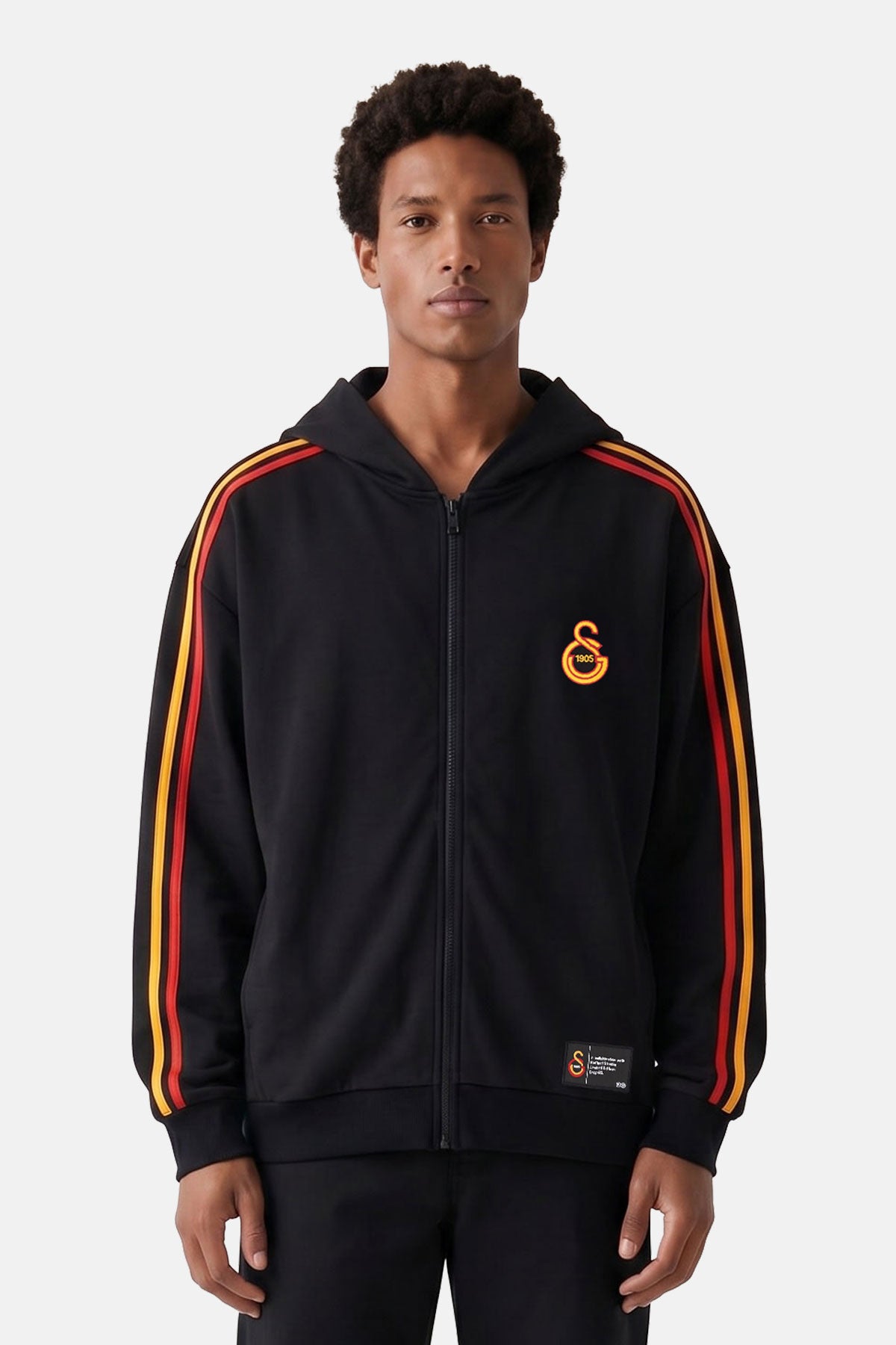 Galatasaray 1905 Fermuarlı Hoodie - Siyah - Görsel 2