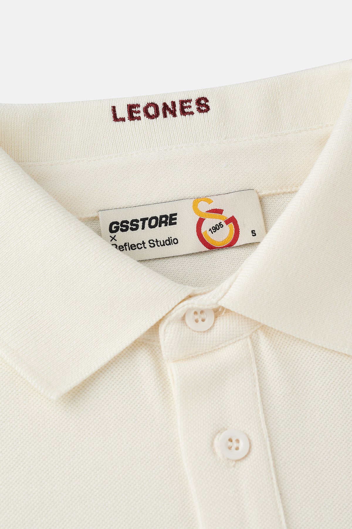 Leones Uzun Kollu Polo Yaka T-shirt - Ekru - Görsel 5