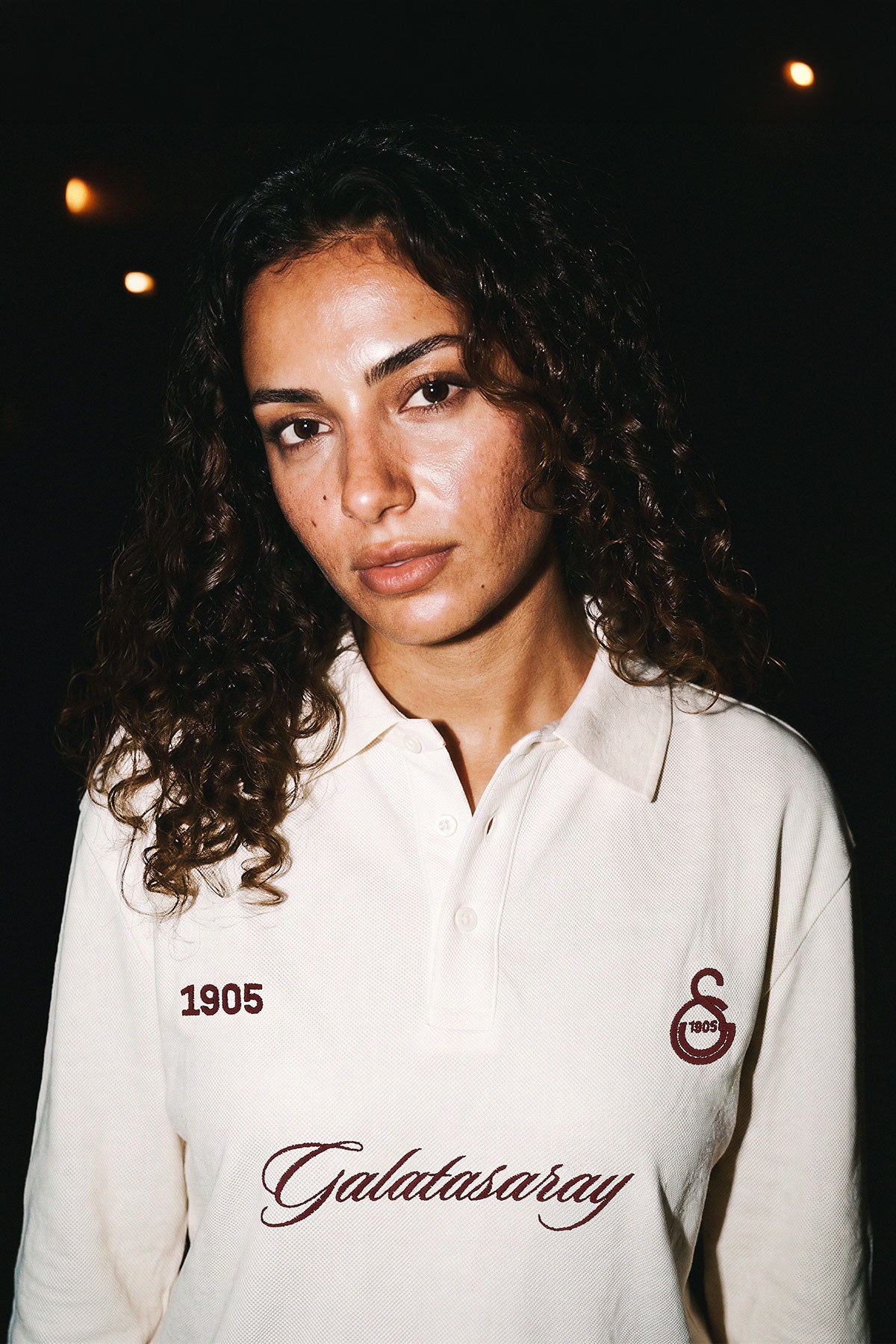 Leones Uzun Kollu Polo Yaka T-shirt - Ekru - Görsel 4