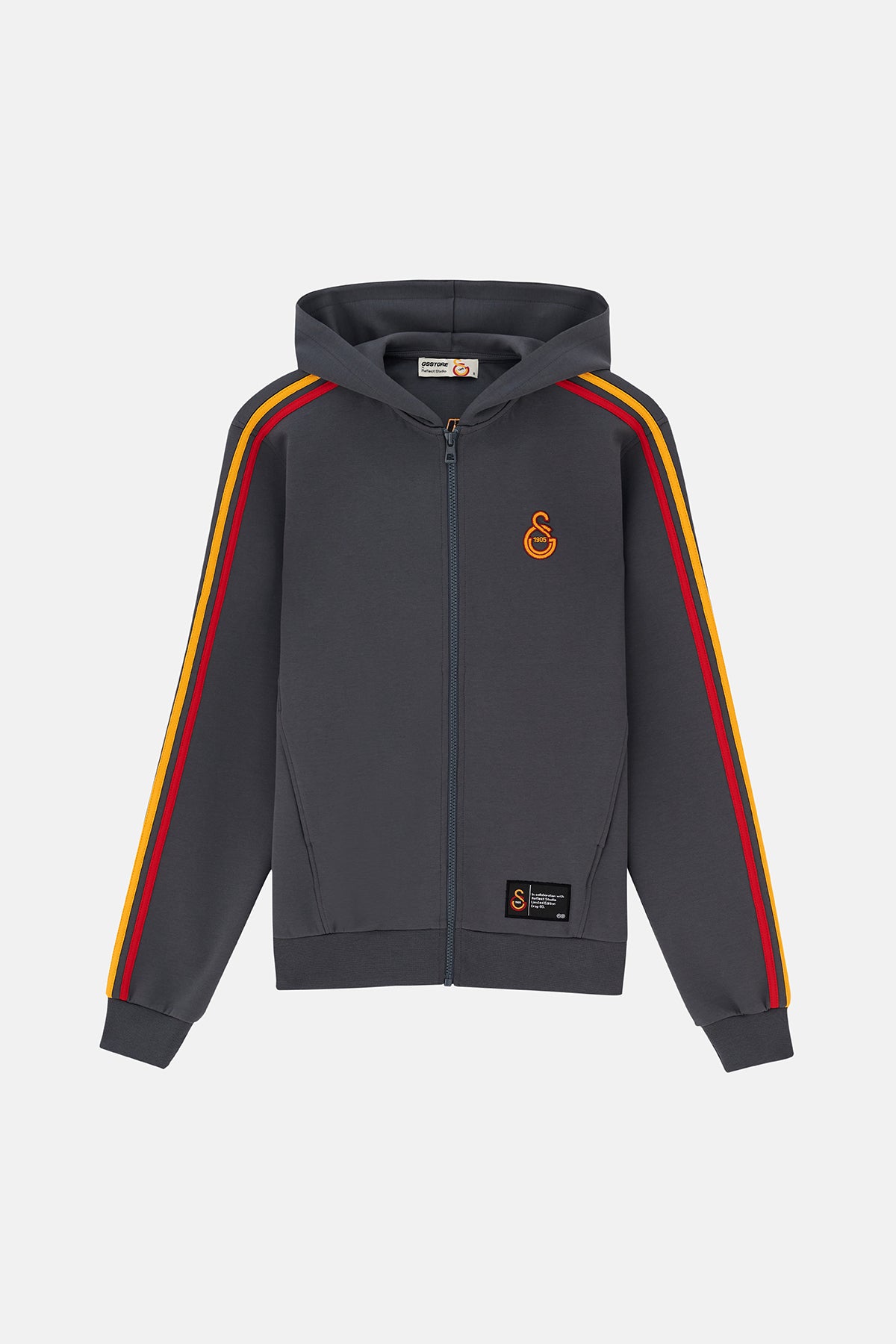 Galatasaray 1905 Fermuarlı Kadın Hoodie - Antrasit - Görsel 3