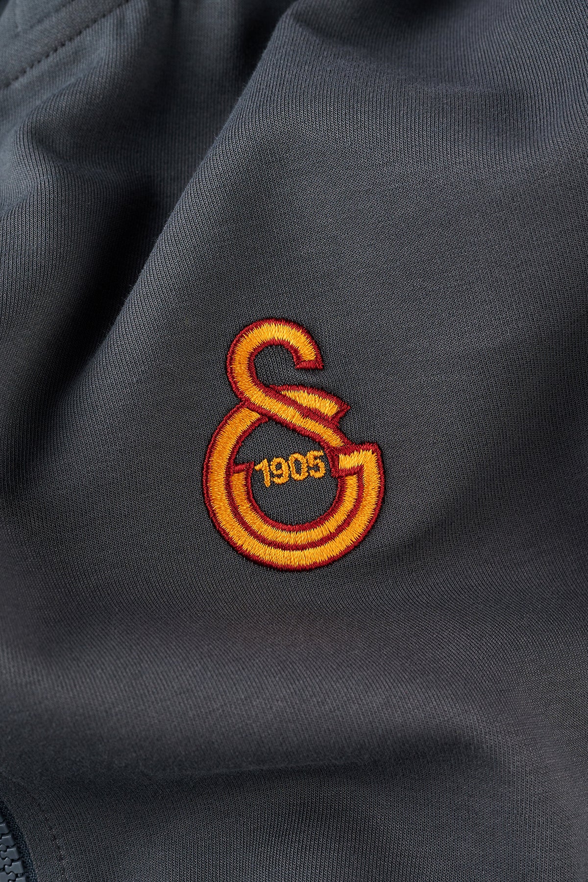 Galatasaray 1905 Fermuarlı Kadın Hoodie - Antrasit - Görsel 5