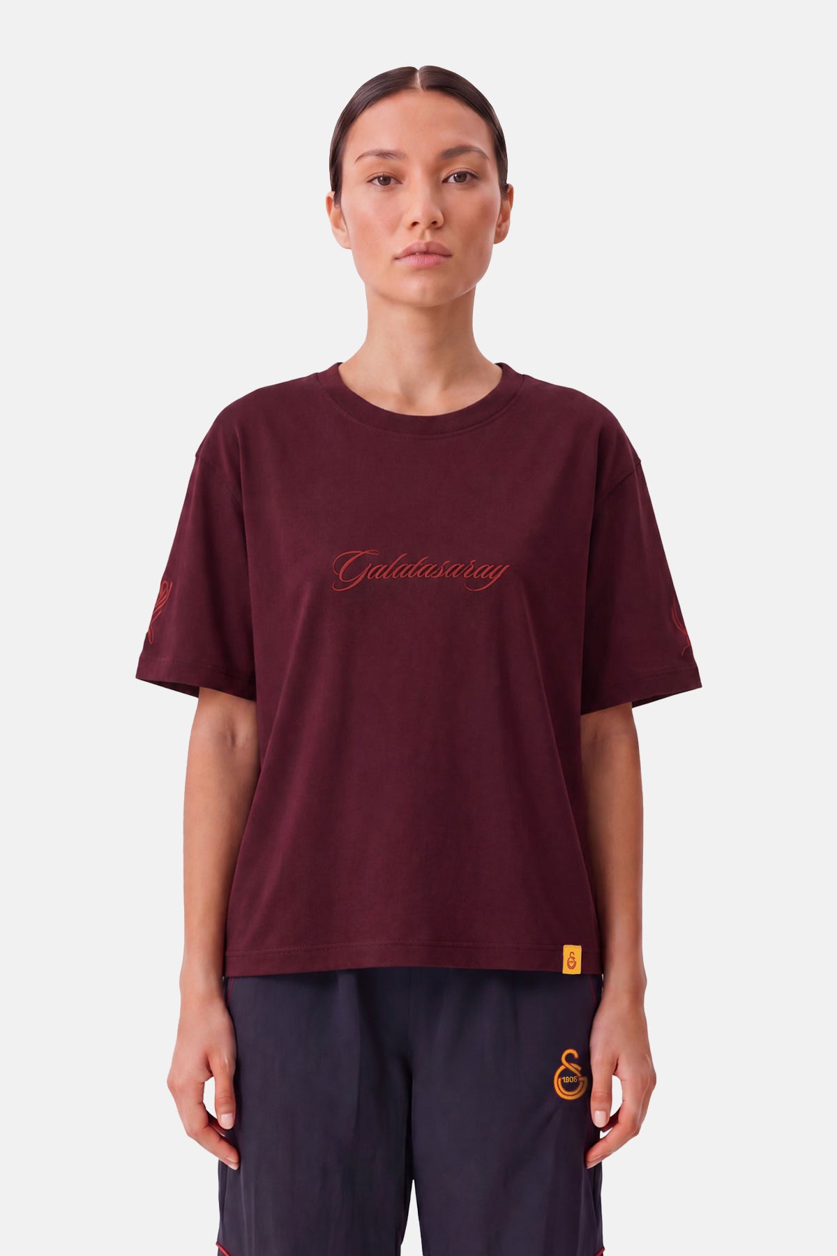 Galatasaray Premium Kadın T-shirt - Bordo
