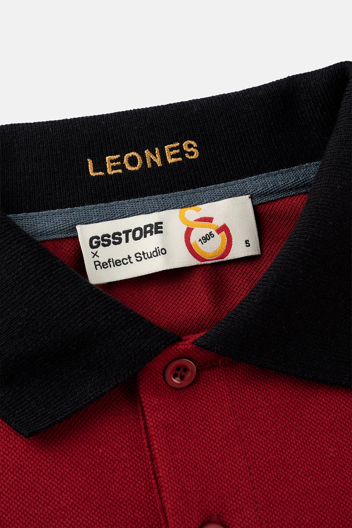 Leones Polo Yaka Kadın T-shirt - Bordo / Siyah - Görsel 5