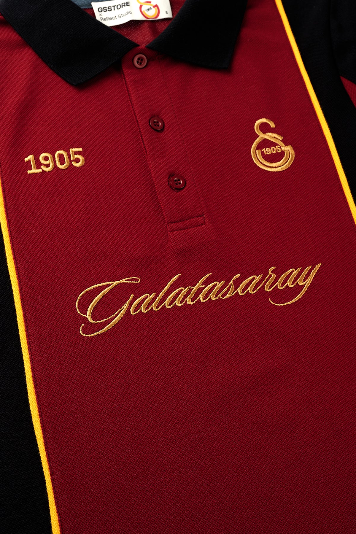 Leones Polo Yaka Kadın T-shirt - Bordo / Siyah - Görsel 3