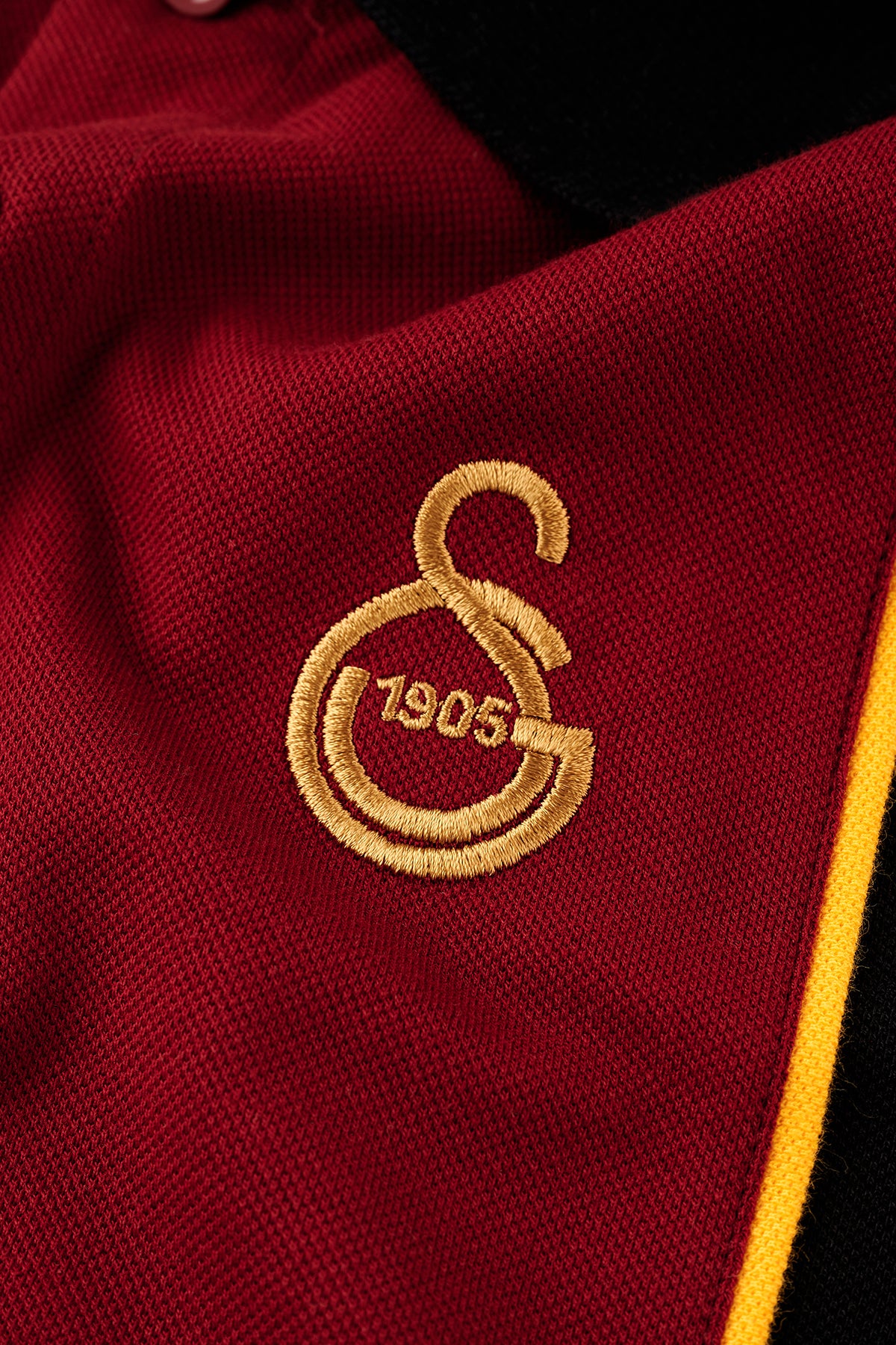 Leones Polo Yaka Kadın T-shirt - Bordo / Siyah - Görsel 4