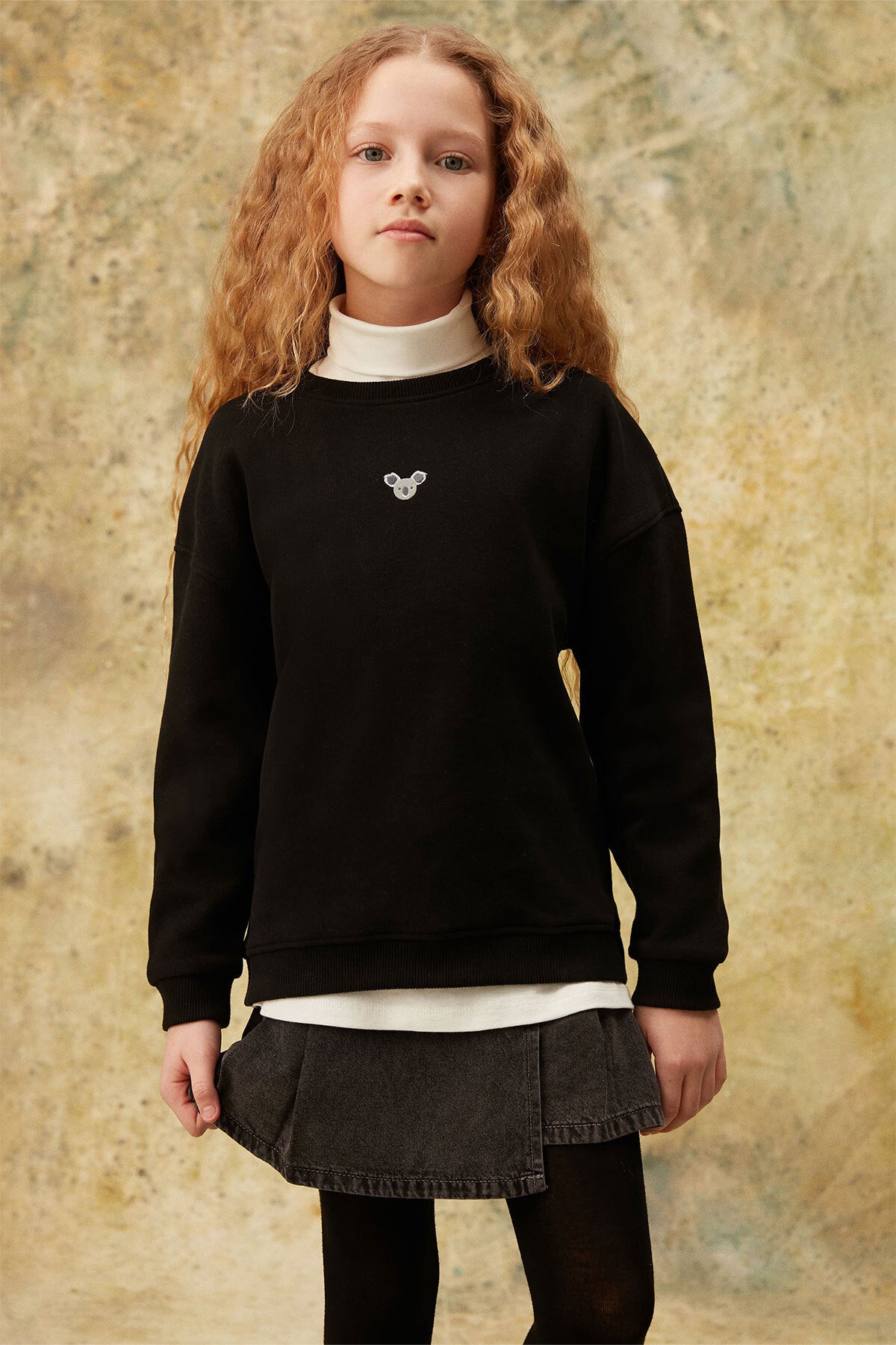 Koala SuperSoft Çocuk Sweatshirt - Siyah - Görsel 3