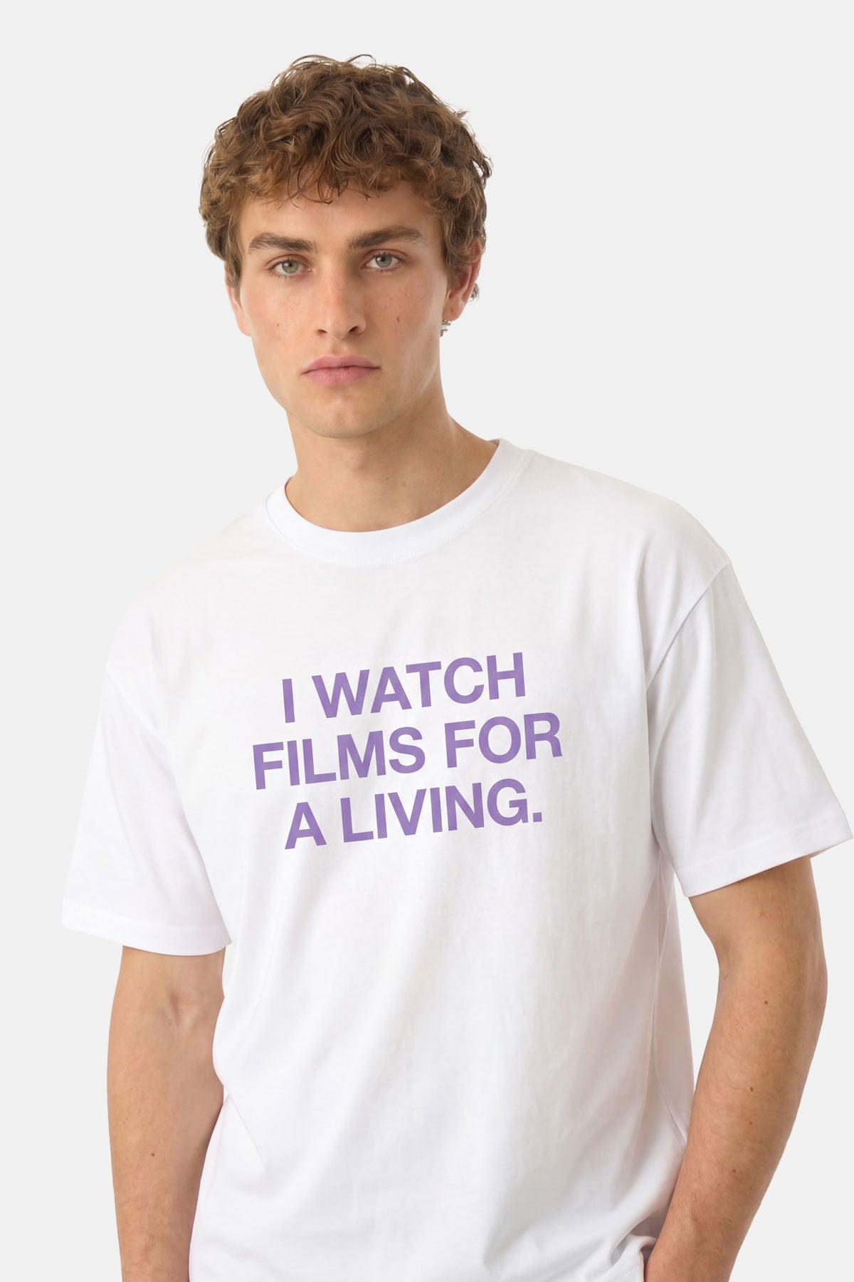 I Watch Films For A Living Premium T-shirt - Beyaz - Görsel 3