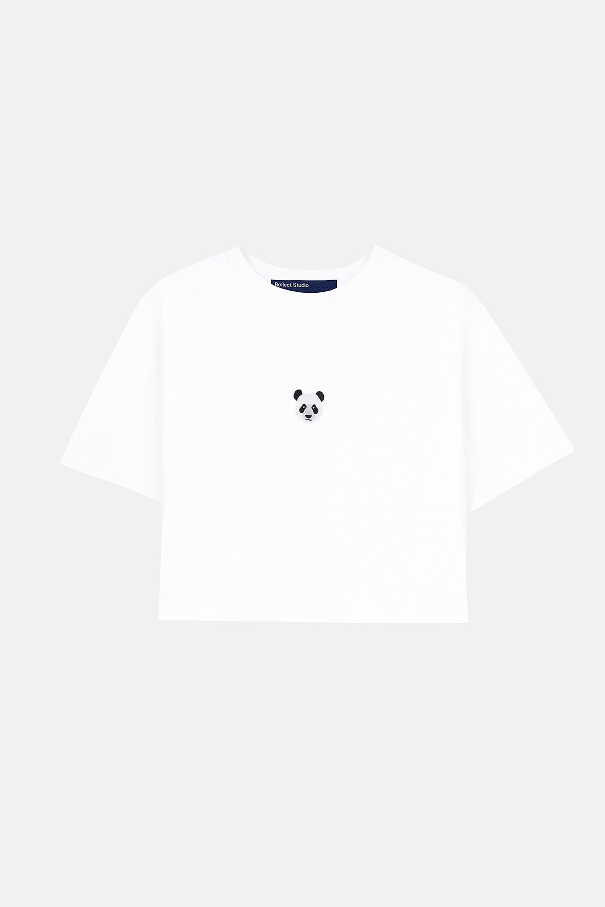 Panda Lightweight Crop T-Shirt - Beyaz - Görsel 4