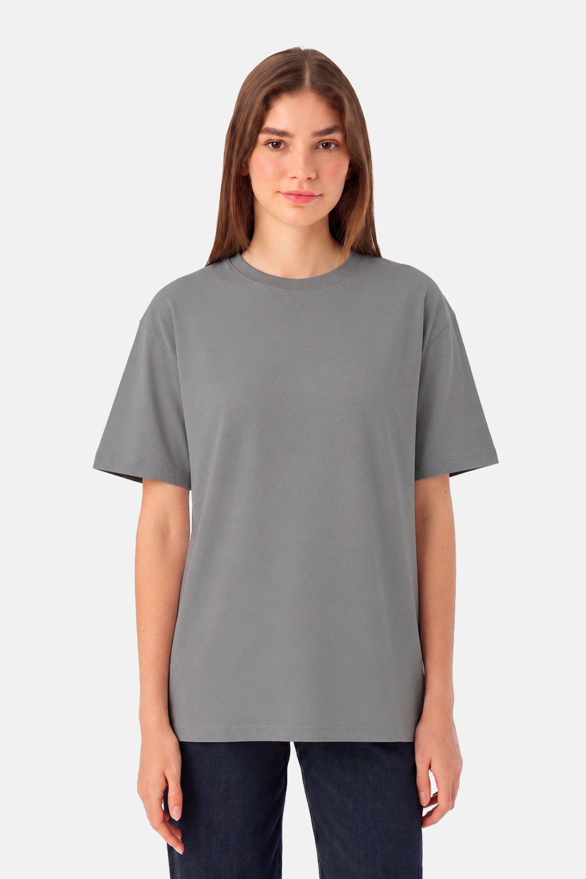 Basic Premium T-shirt - Koyu Gri - Görsel 3