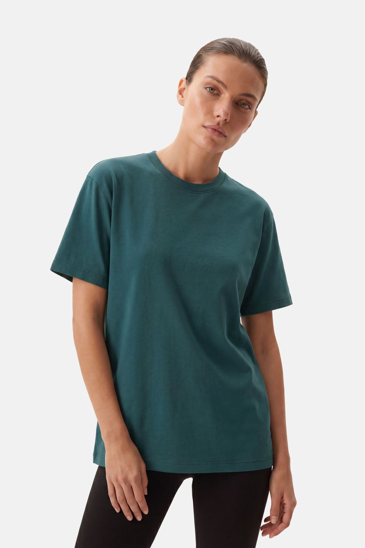 Basic Premium T-shirt - Petrol Yeşili - Görsel 4