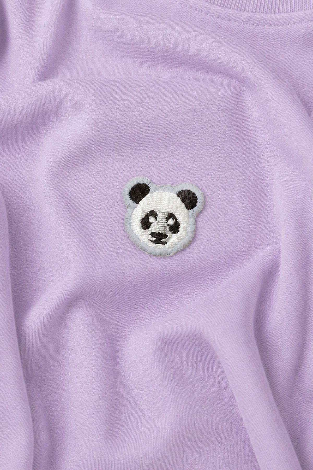 Panda Premium T-shirt - Lila - Görsel 2