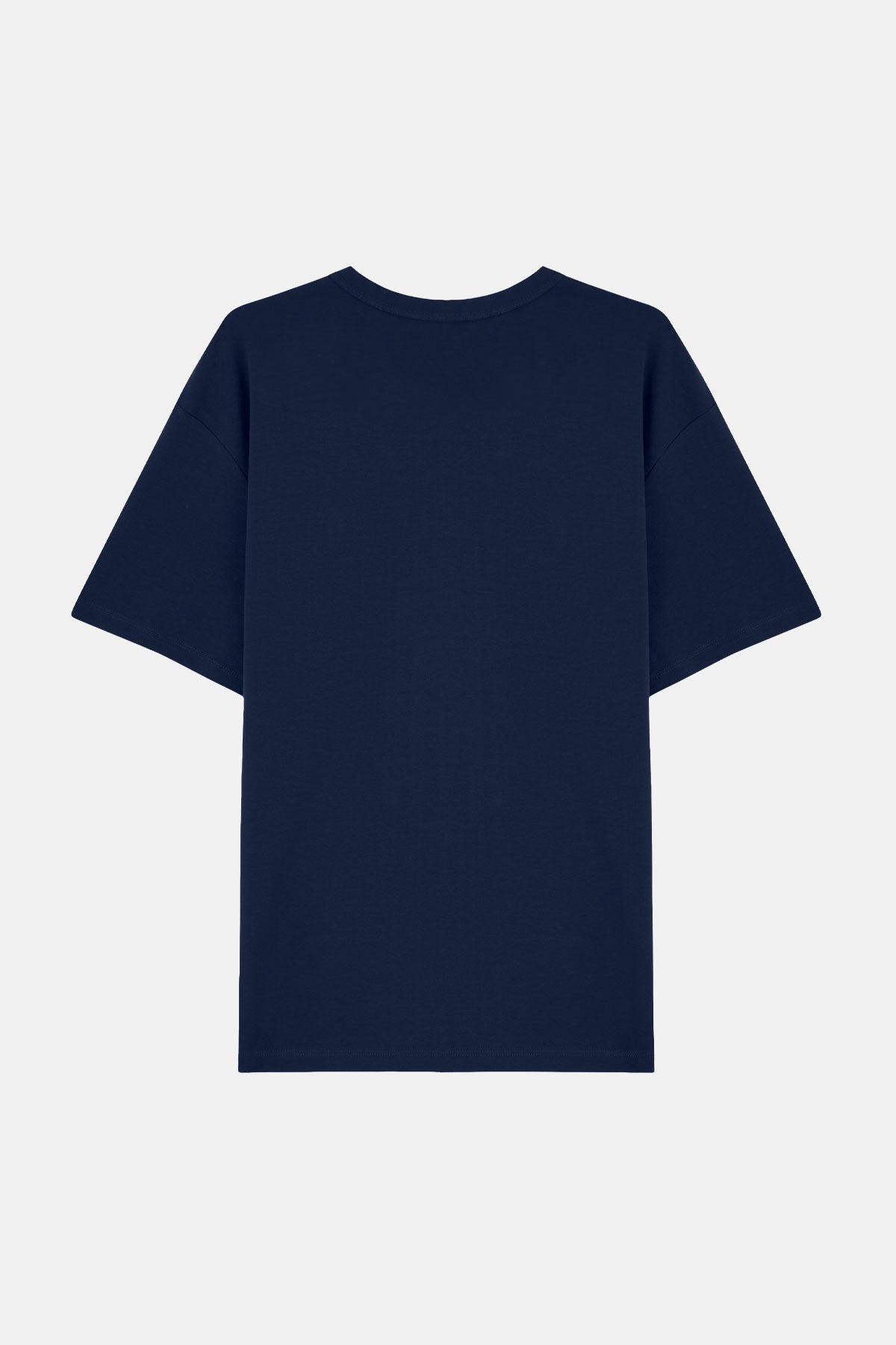 Basic Oversize Premium T-shirt - Lacivert - Görsel 2