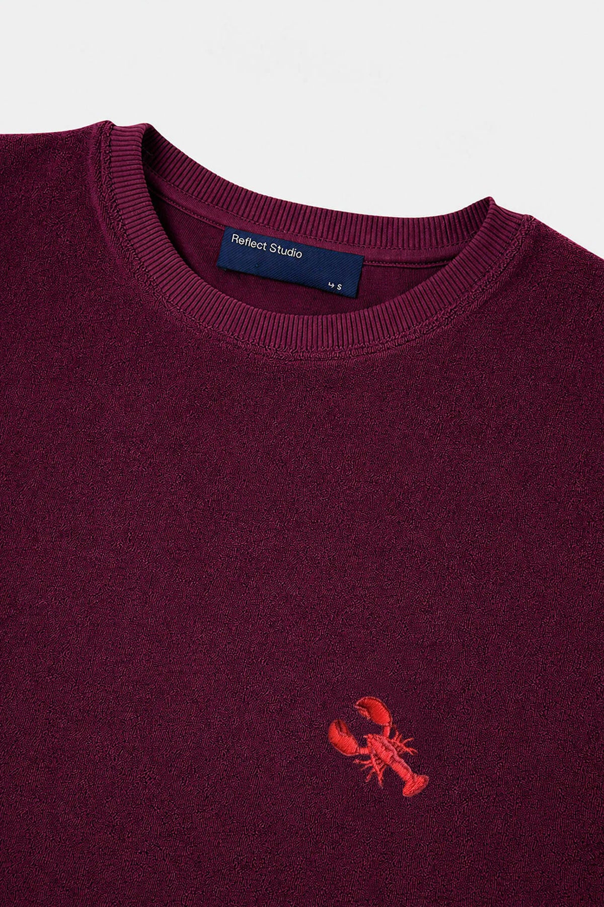 Istakoz Terry T-shirt - Bordo - Görsel 2