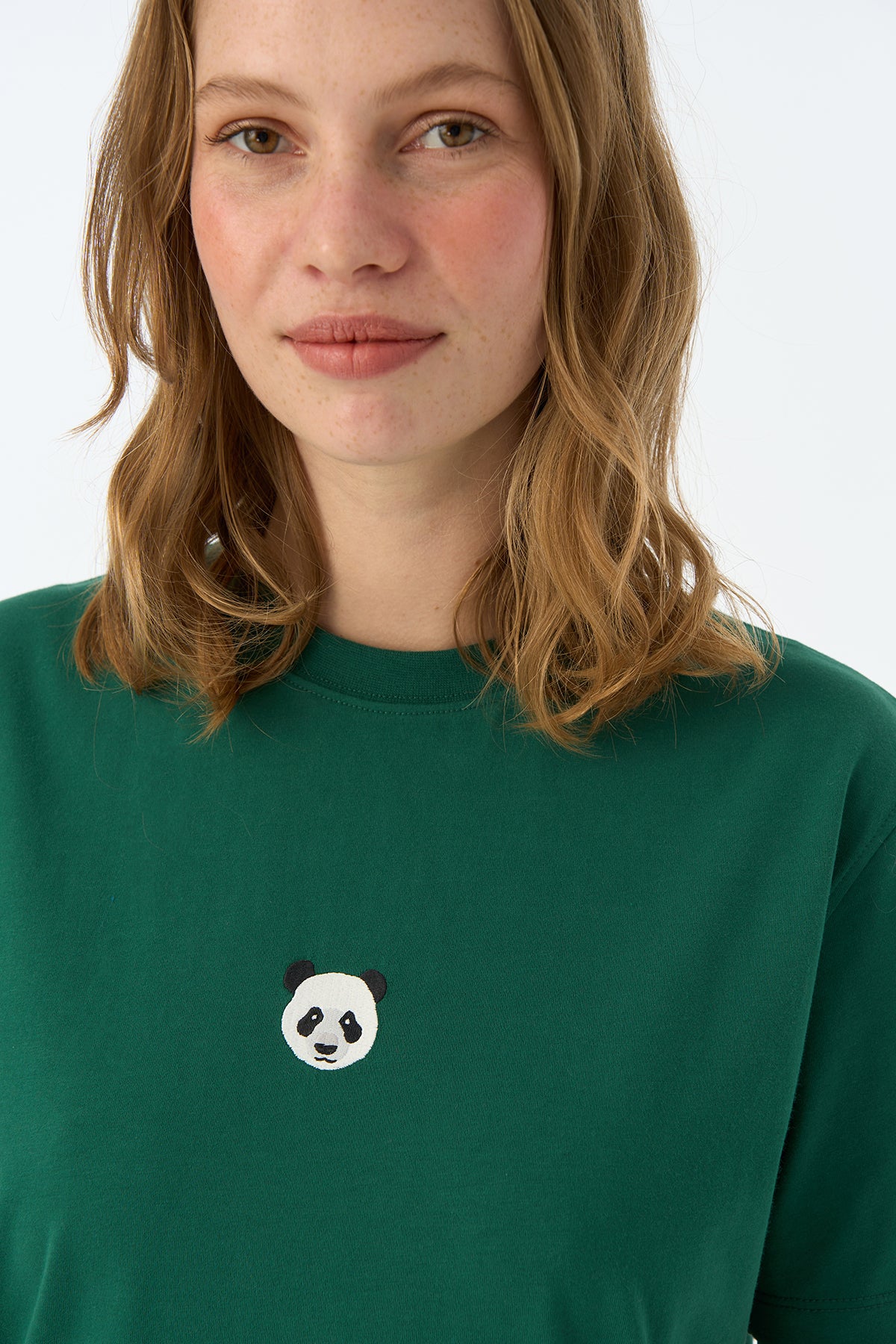Panda Soft T-Shirt - Nefti Yeşil - Görsel 3