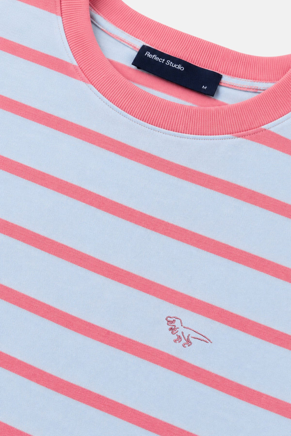 T-Rex Heavyweight Çizgili T-shirt - Lila-Pembe - Görsel 2