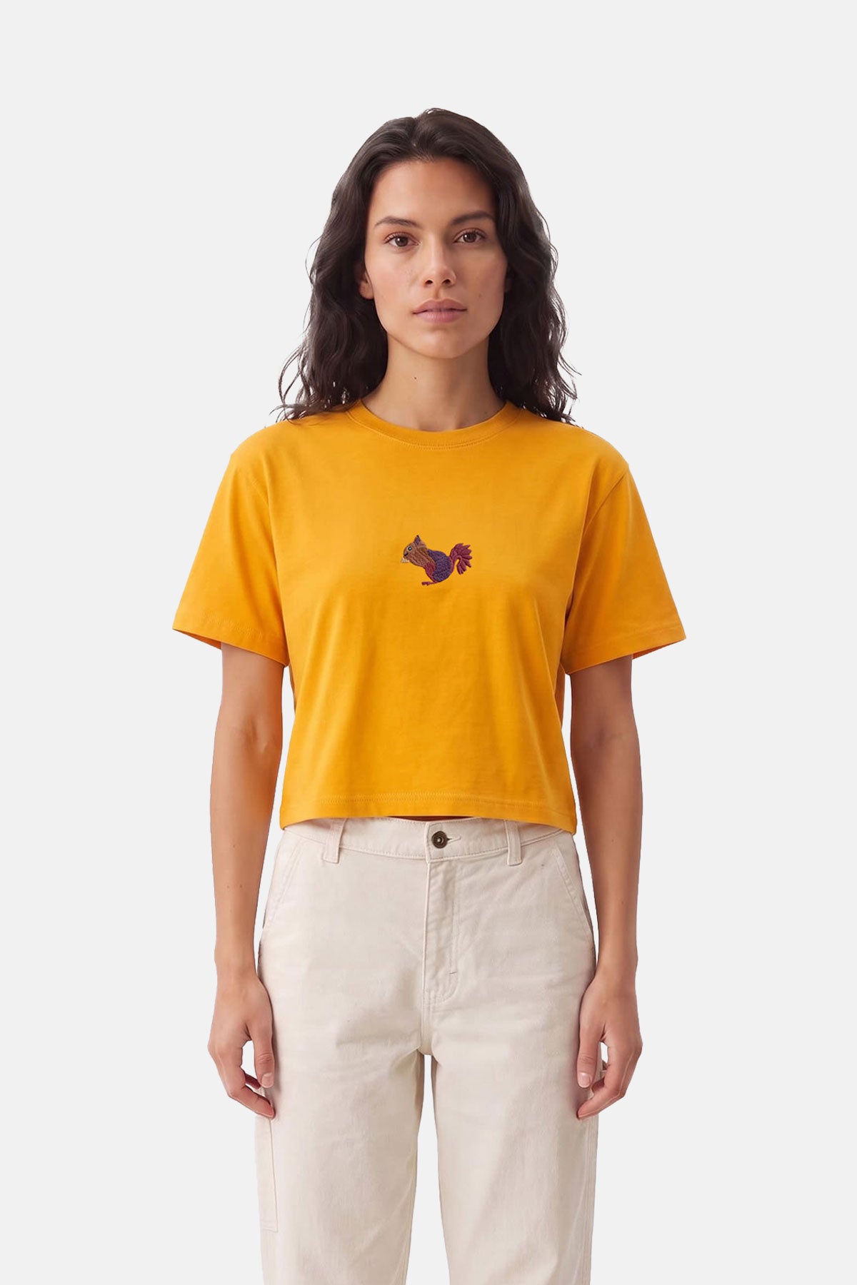 Sincap Lightweight Crop T-shirt - Sarı - Görsel 4