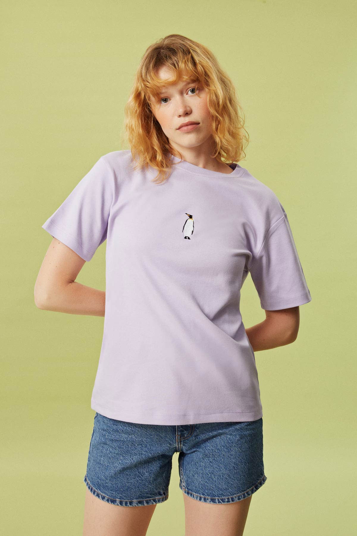 İmparator Penguen Premium T-Shirt - Lila - Görsel 4