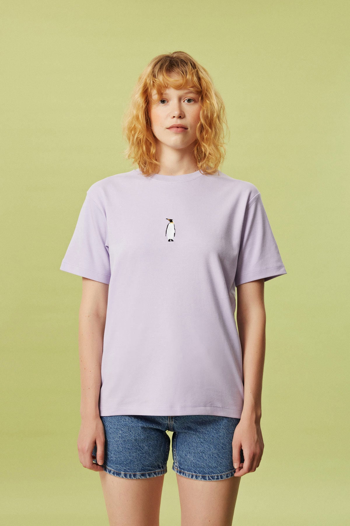 İmparator Penguen Premium T-Shirt - Lila - Görsel 3