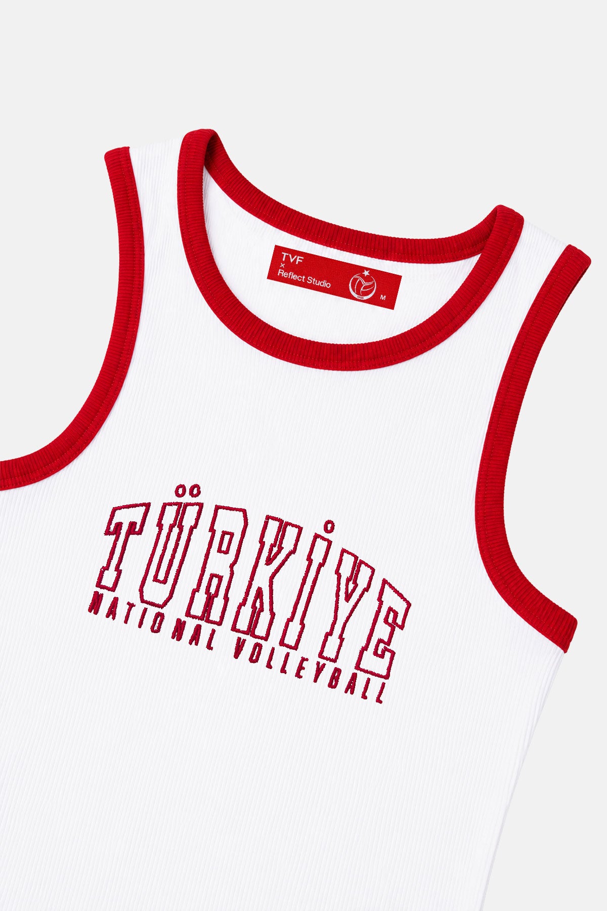 Türkiye Milli Voleybol Takımı Halter Yaka Ribana Crop Top - Beyaz - Görsel 2