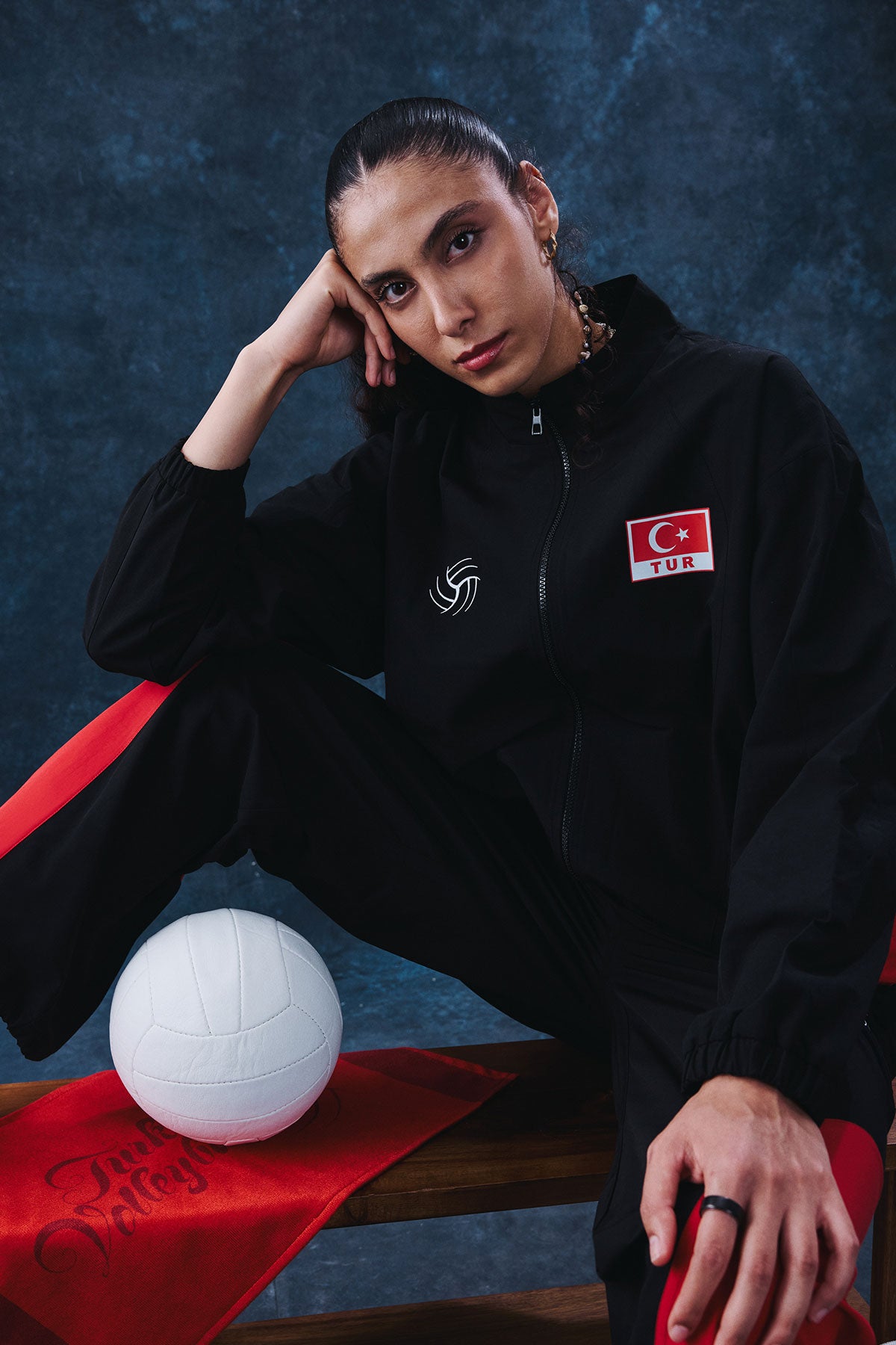Türkiye Milli Voleybol Takımı Rüzgarlık - Siyah - Görsel 2