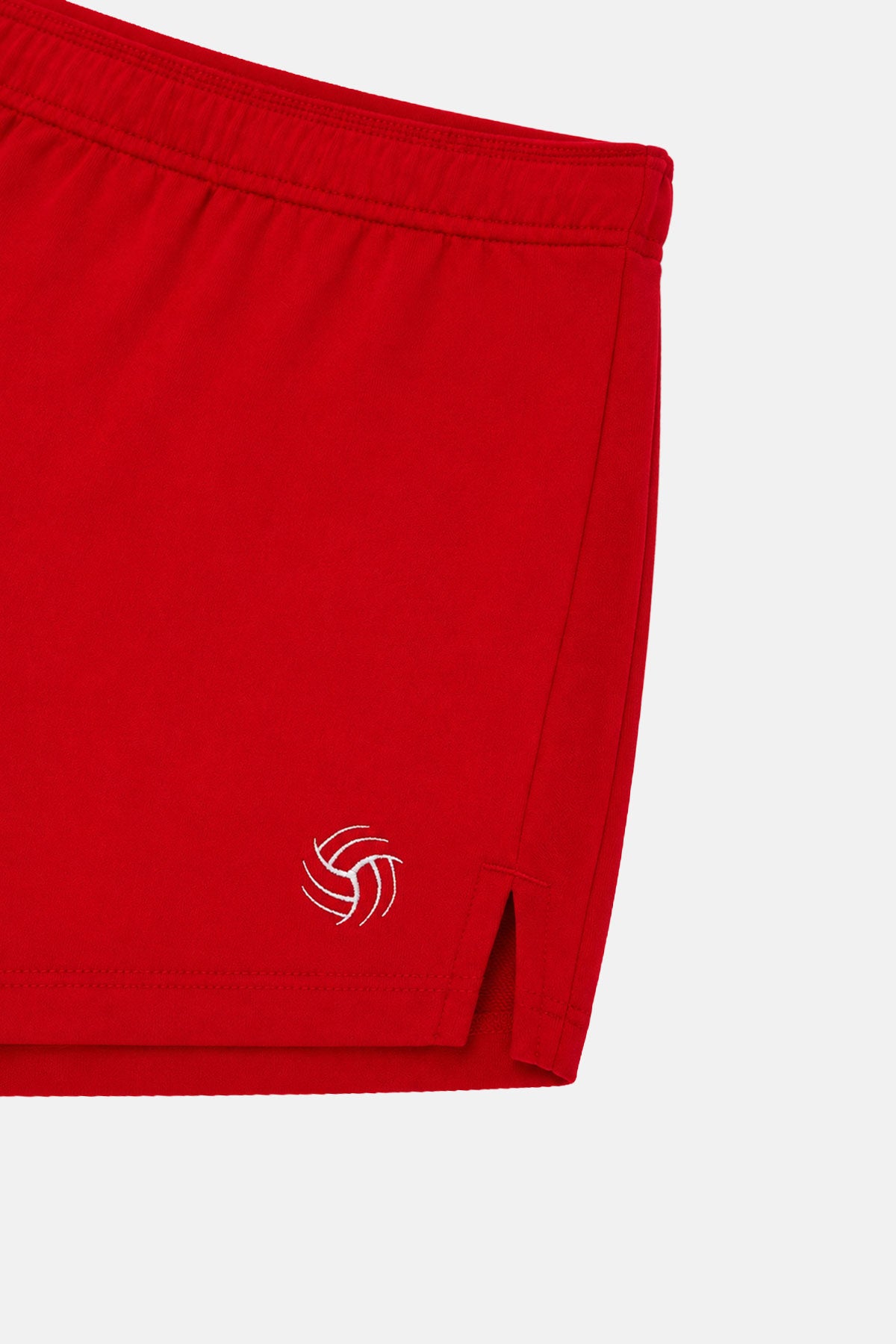 Voleybol Topu Soft Fleece Şort - Kırmızı - Görsel 2