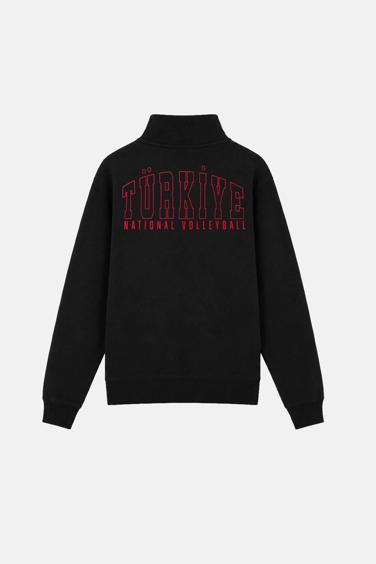 Türkiye Milli Voleybol Takımı Fermuarlı Premium Sweatshirt - Siyah - Görsel 3