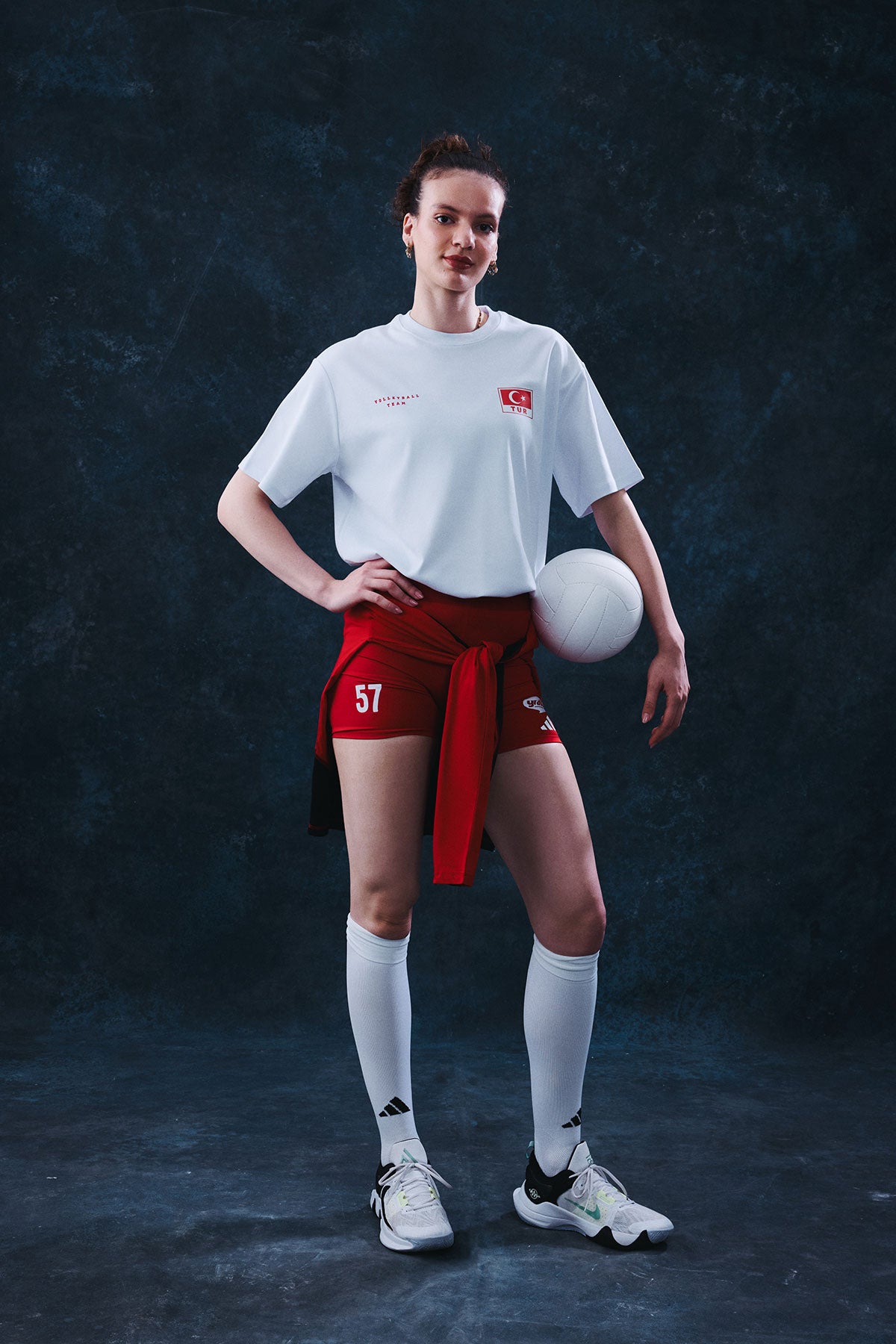 Türkiye Milli Voleybol Takımı Oversize Premium T-shirt - Beyaz - Görsel 2